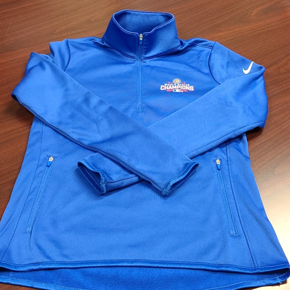 Womens Cubs World Series Champions Nike 1/4 Zip